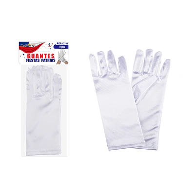 Guantes cortos blanco de cotillón niño 23cm