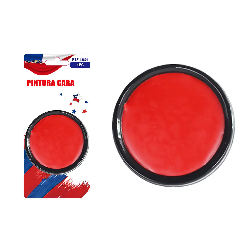 Pintura facial roja