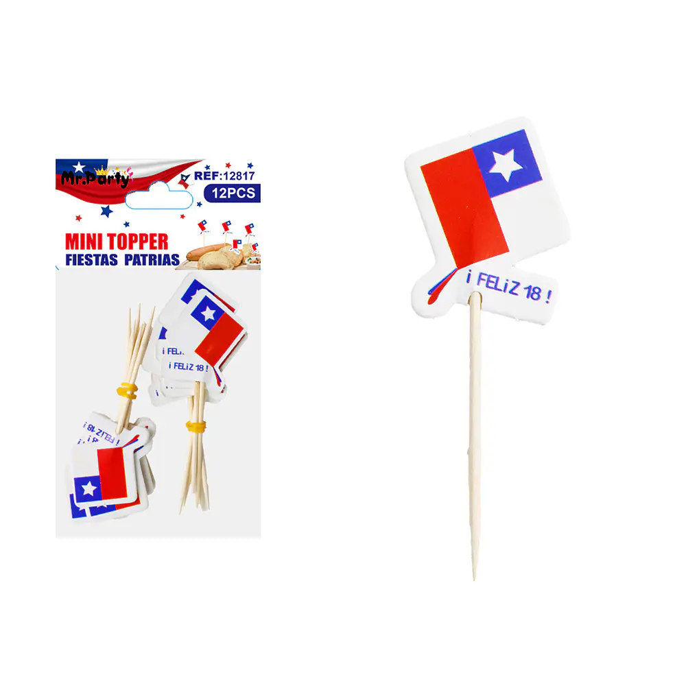Palitos Fiestas Patrias 4*7cm 12pcs