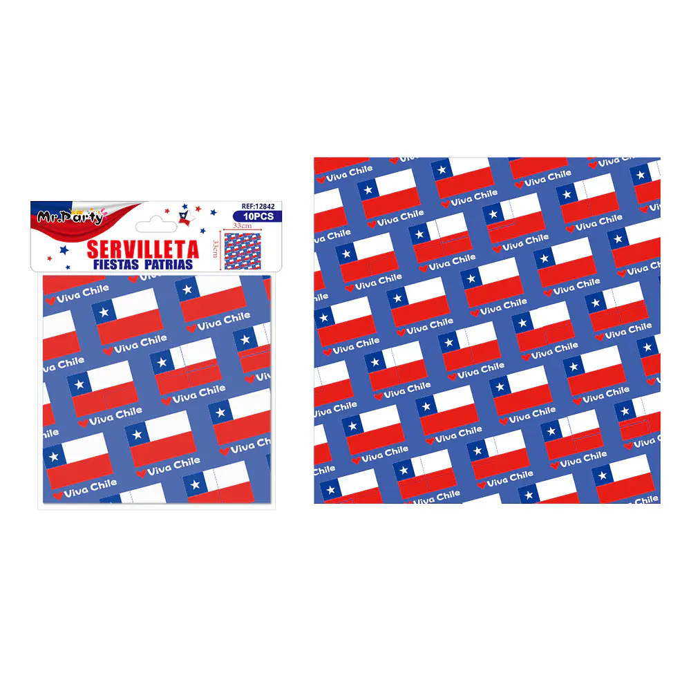 Servilletas Fiestas Patrias 33cm 10pcs