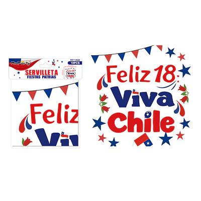 Servilletas Fiestas Patrias 33cm 10pcs