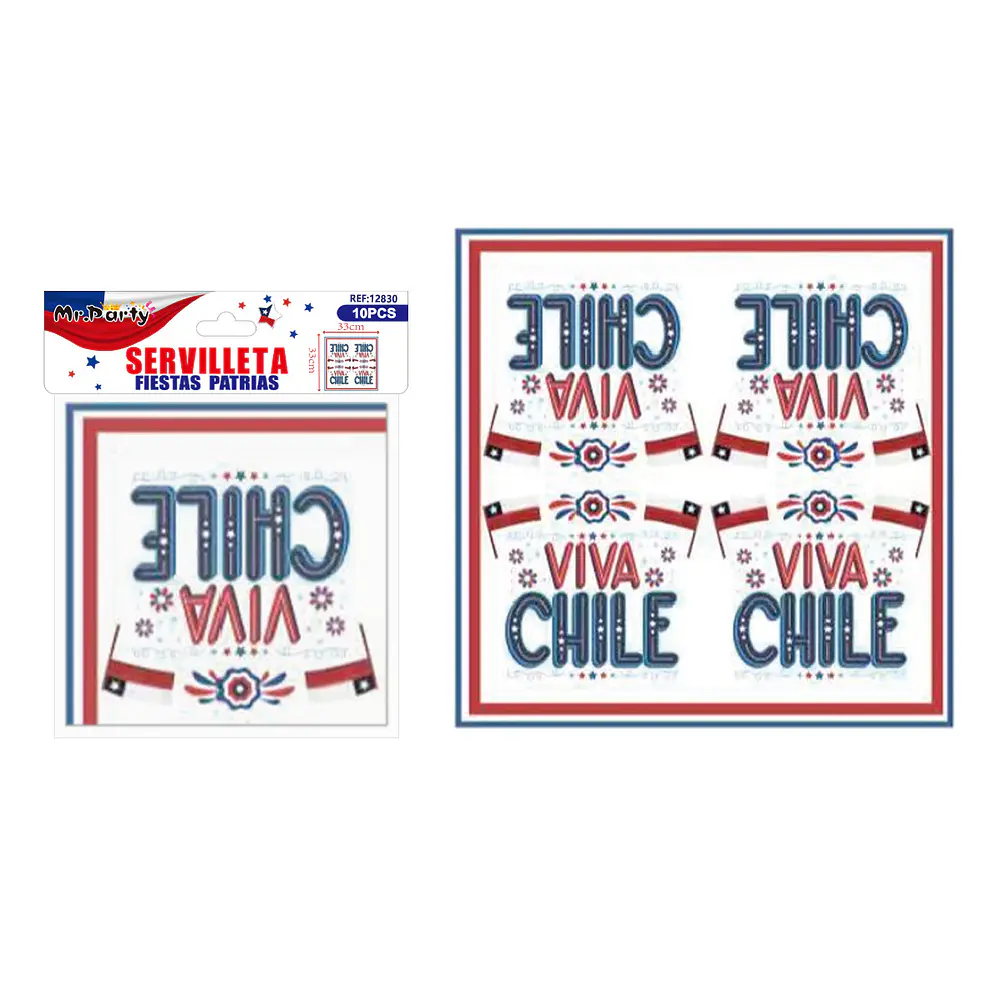 Servilletas Fiestas Patrias 33cm 10pcs