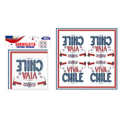 Servilletas Fiestas Patrias 33cm 10pcs