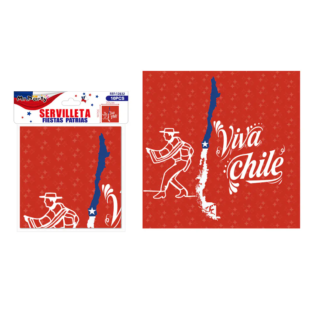 Servilletas Fiestas Patrias 33cm 10pcs