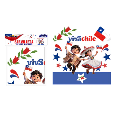 Servilletas Fiestas Patrias 33cm 10pcs