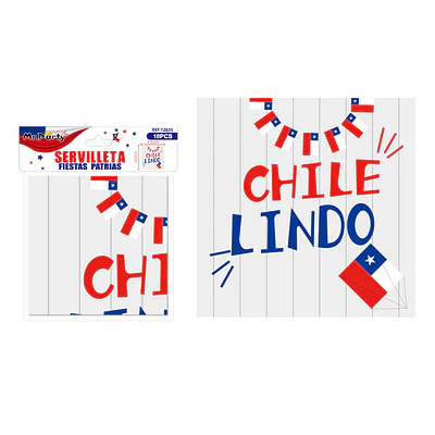 Servilletas Fiestas Patrias 33cm 10pcs