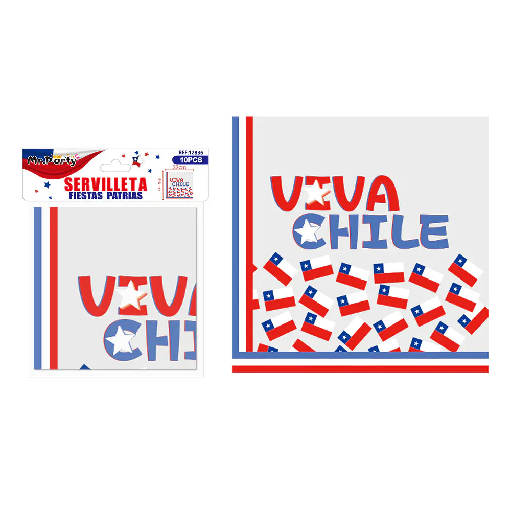 Servilletas Fiestas Patrias 33cm 10pcs