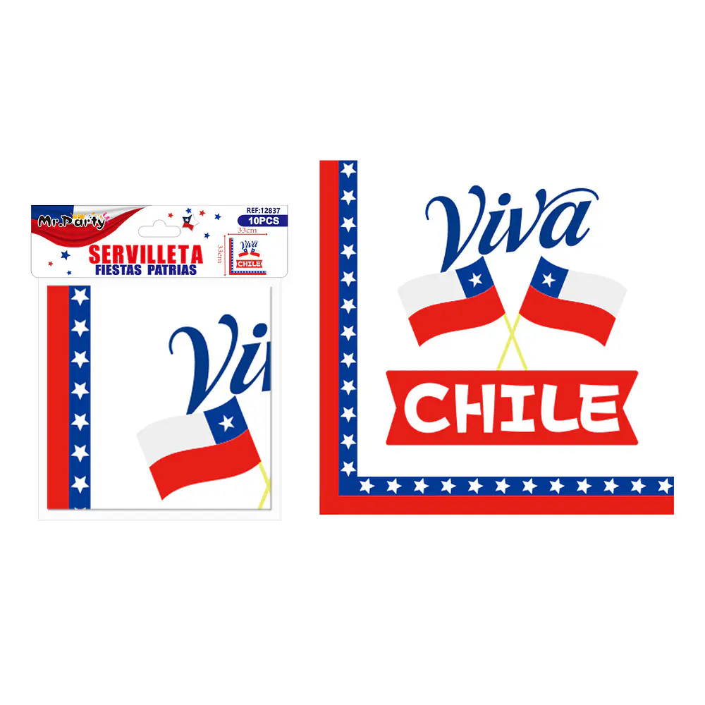 Servilletas Fiestas Patrias 33cm 10pcs