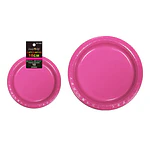 Platos plásticos fucsia 18cm 10pcs