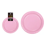Platos plásticos rosado 18cm 10pcs