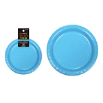 Platos plásticos celeste 18cm 10pcs