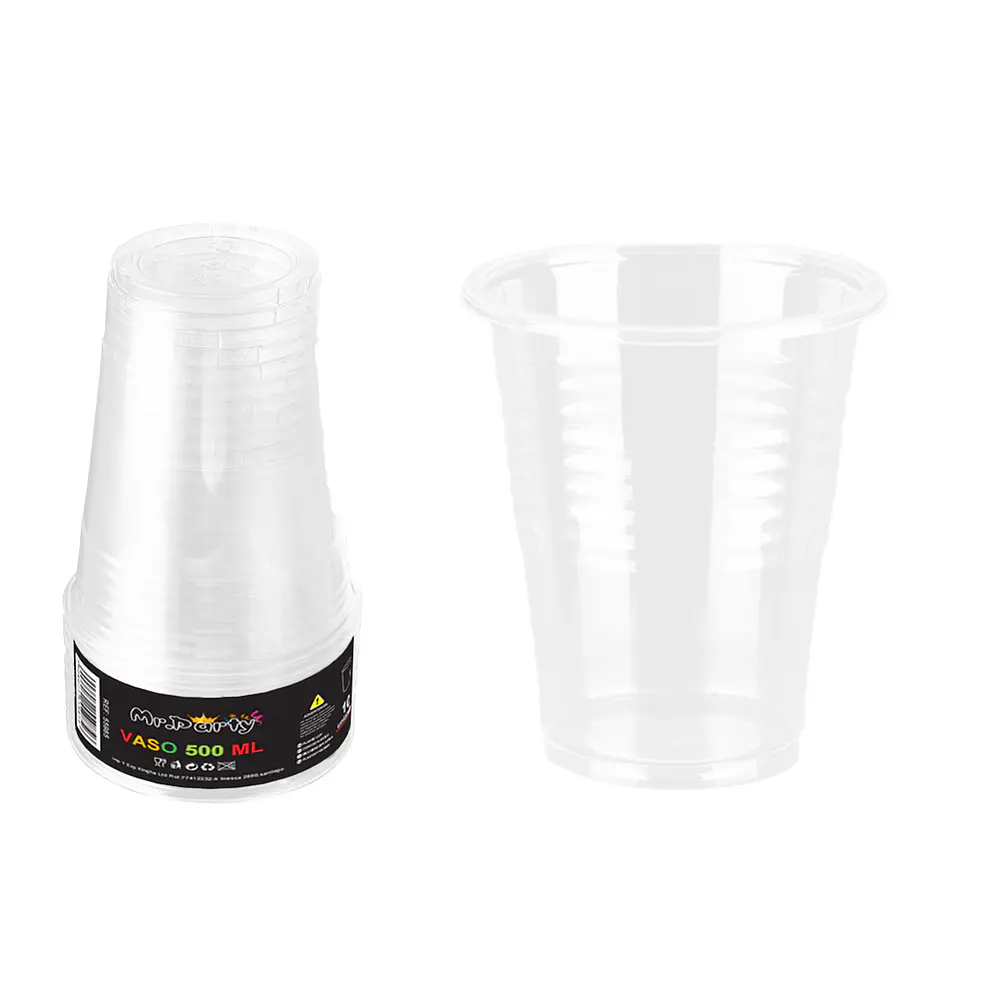 Vasos de plásticos transparente 500ML 10pcs