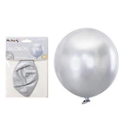 Globos de látex metalizados cromados plateado 45cm