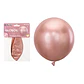 Globos de látex metalizados cromados dorado rosa 45cm - Miniatura 1