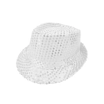 Sombrero lentejuelas blanco