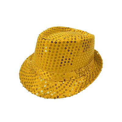 Sombrero lentejuelas dorado