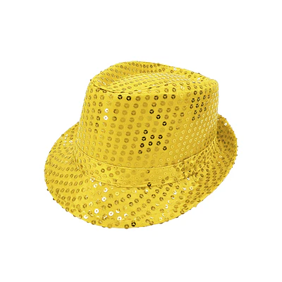 Sombrero lentejuelas amarillo