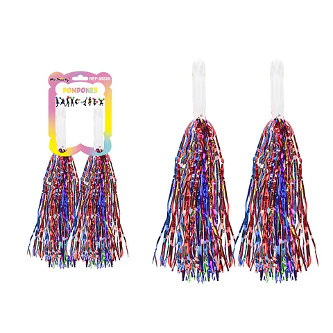 Pompones porrista multicolor 2pcs 33cm