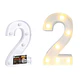 Número 2 con luz led 22cm  - Miniatura 1