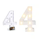 Número 4 con luz led 22cm  - Miniatura 1