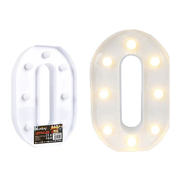 Número 0 con luz led 22cm 
