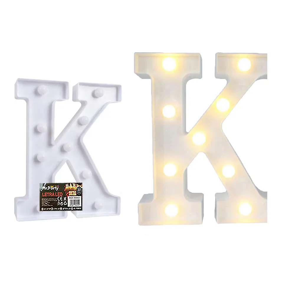 Letra K con luz led 22cm