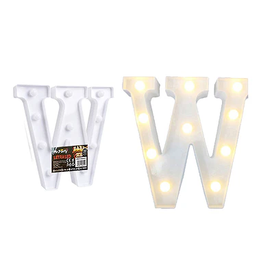 Letra W con luz led 22cm