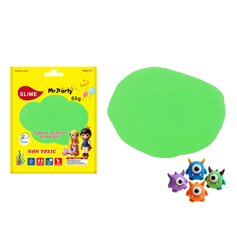 Plasticina verde brillante 60g