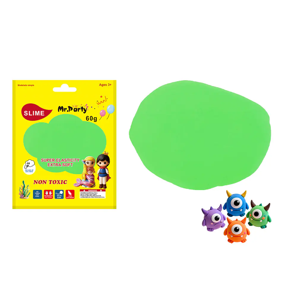 Plasticina verde brillante 60g 1