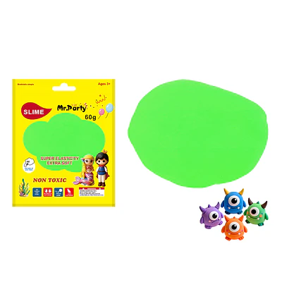 Plasticina verde neón 60g