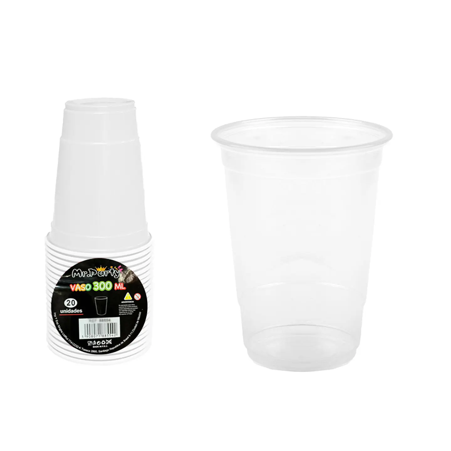 Vasos plásticos desechable transparente 300ML 20pcs 1