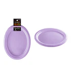 Platos plásticos ovalada lila 30*23cm 5pcs