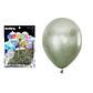 Globos de látex verde oliva cromados metalizados 28cm 50pcs - Miniatura 1