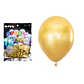 Globos de látex dorado cromados metalizados 28cm 50pcs - Miniatura 1