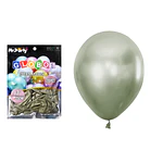 Globos de látex verde oliva cromados metalizados 35cm 20pcs
