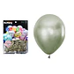 Globos de látex verde oliva cromados metalizados 35cm 20pcs - Miniatura 1