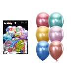 Globos de látex colores surtidos cromados metalizados 35cm 20pcs