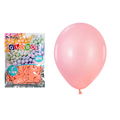 Globos de látex pastel rosa roja 25cm 50pcs