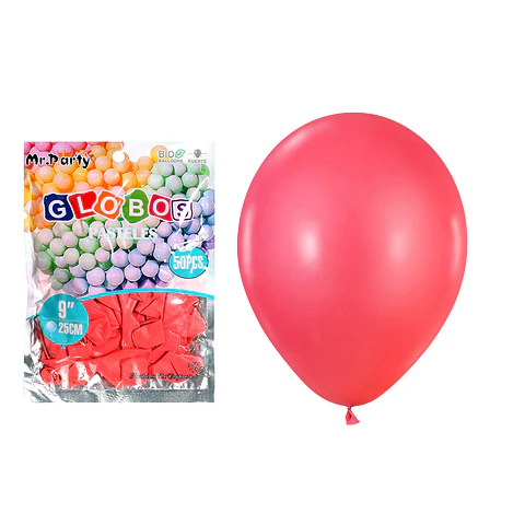 Globos de látex pastel rojo 25cm 50pcs