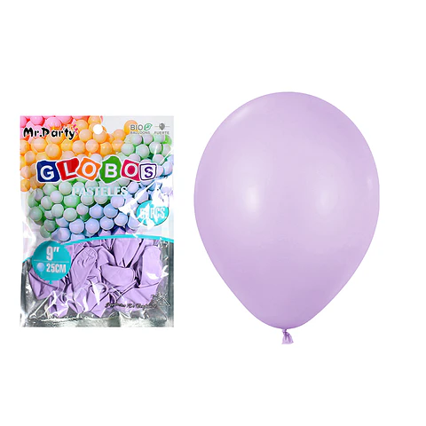 Globos de látex pastel violeta 25cm 50pcs