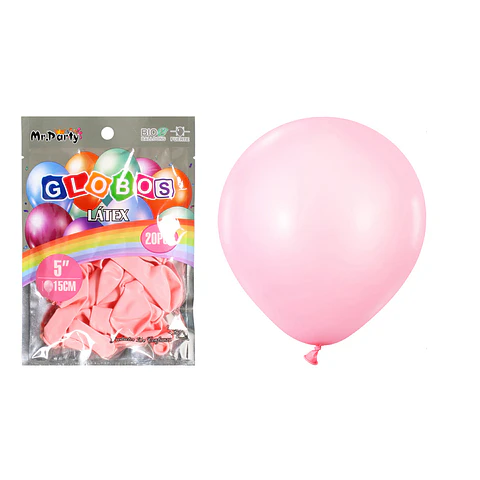Globos de látex fucsia mate 15cm 20pcs