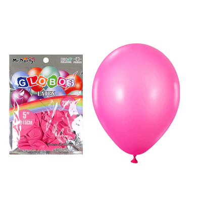 Globos de látex rojo rosa mate 15cm 20pcs