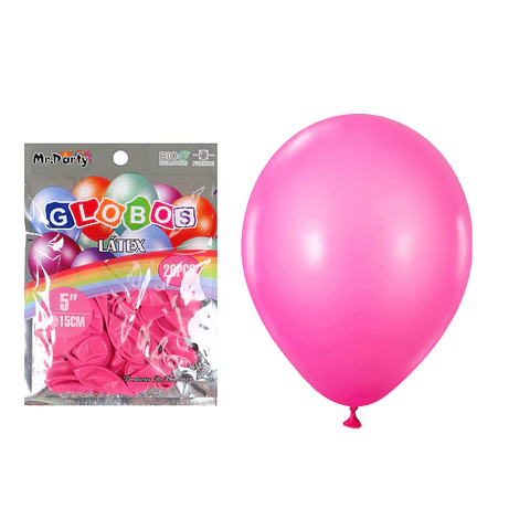 Globos de látex rojo rosa mate 15cm 20pcs