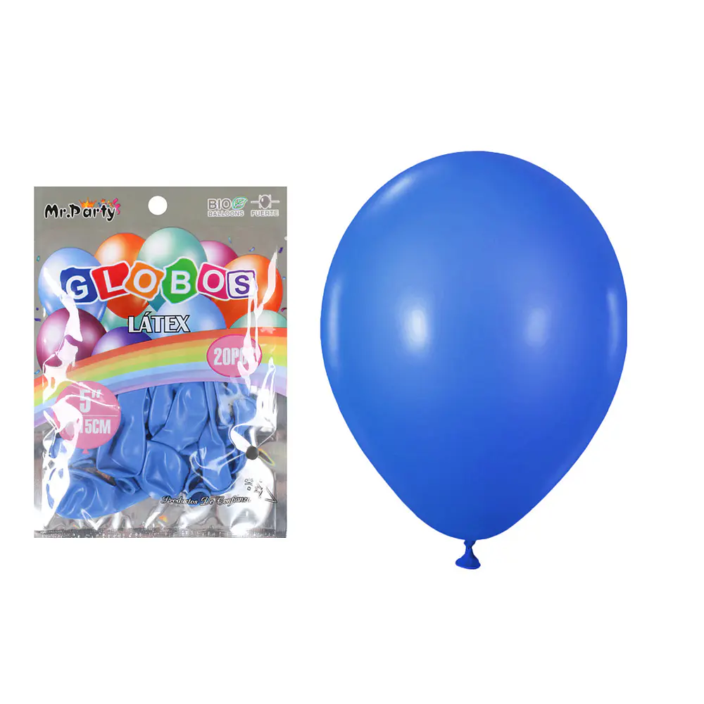 Globos de látex azul oscuro mate 15cm 20pcs