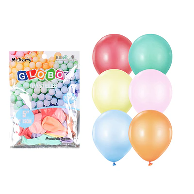 Globos de látex color pastel colores surtidos 15cm 20pcs