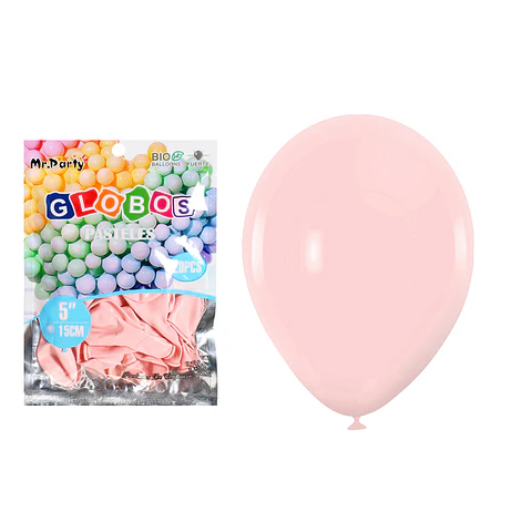 Globos de látex color pastel rosa 15cm 20pcs