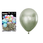 Globos de látex verde oliva cromados metalizados 28cm 20pcs