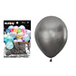 Globos de látex negro cromados metalizados 28cm 20pcs - Miniatura 1