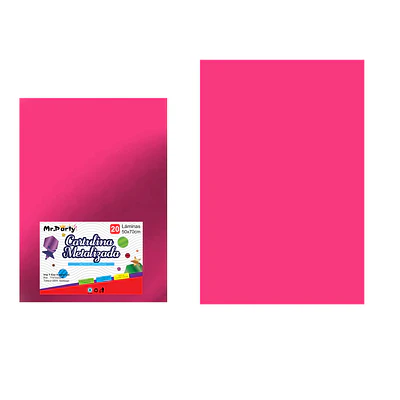 Cartulina metalizada fucsia 50*70cm 20pcs