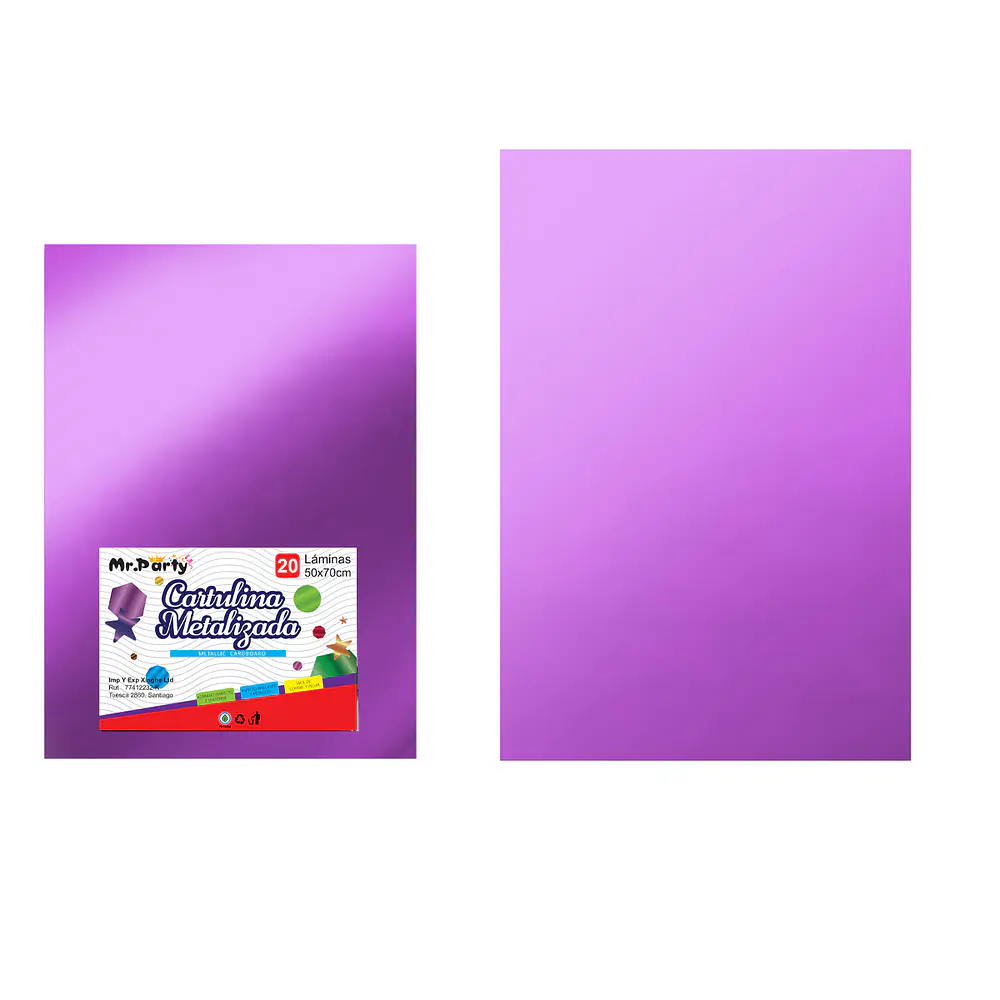 Cartulina metalizada violeta 50*70cm 20pcs